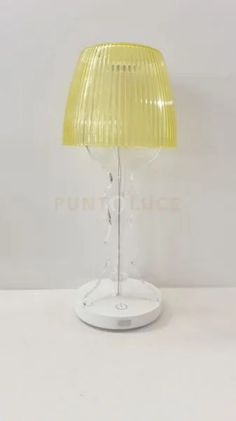 Minilady lampada in acrilico giallo a batteria vesta