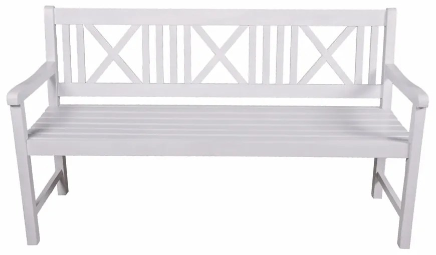 Panchina da giardino in legno bianco Malmö - Garden Pleasure