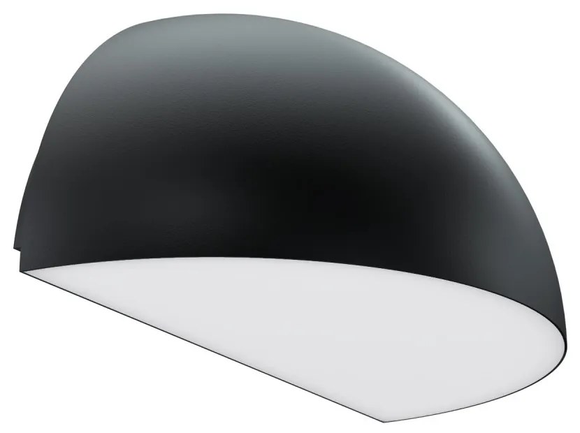 Applique Curva Monodirezionale con base E27, IP54 Nera - Serie BRINA Base E27