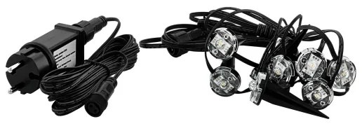 Eglo 98184 - Catena decorativa da esterno LED SPINETOLI 9xLED 10m IP65 bianco caldo