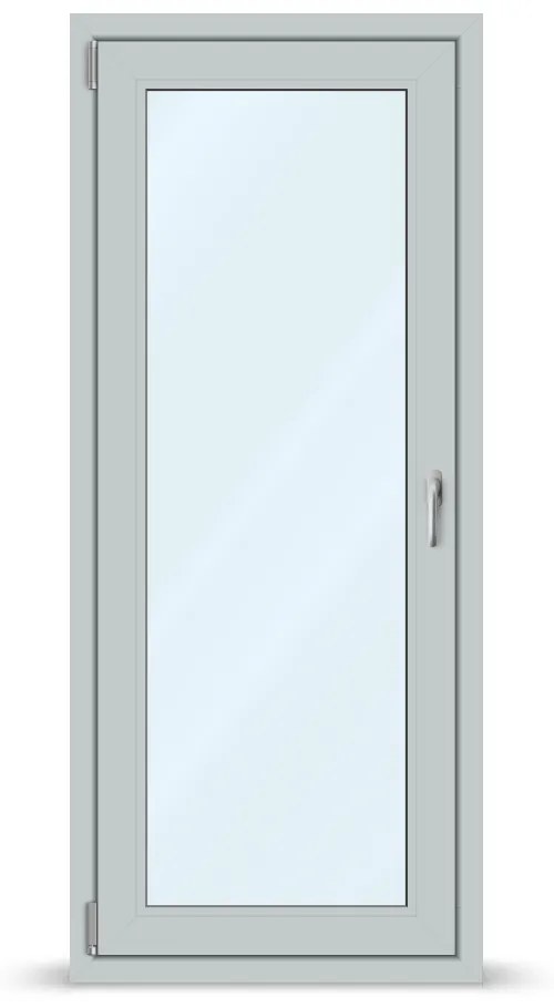 Porta finestra grigia, PVC, IDEAL 4000, grigio simile a RAL 7001, 510 x 1760 mm, configura individualmente