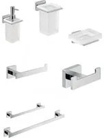 Set da 7 accessori a muro GEDY linea Atena cromato - Gedy