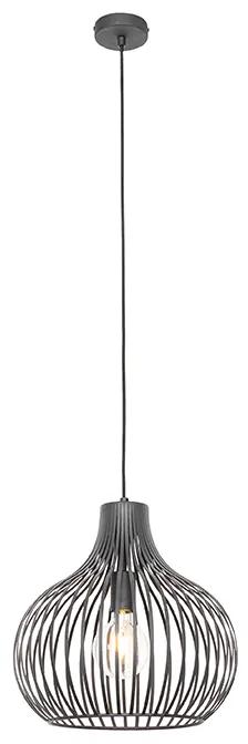Lampada a sospensione moderna nera 38 cm - Saffira