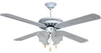 Ventilatore da soffitto country effe bianco volt 230 watt 70 cm 130 vel 3 +4 luci + inv Effe