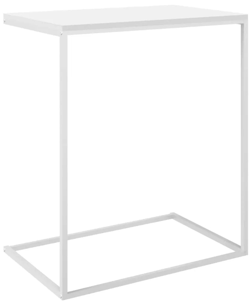 Tavolino da Salotto Bianco 55x35x66 cm in Legno Multistrato