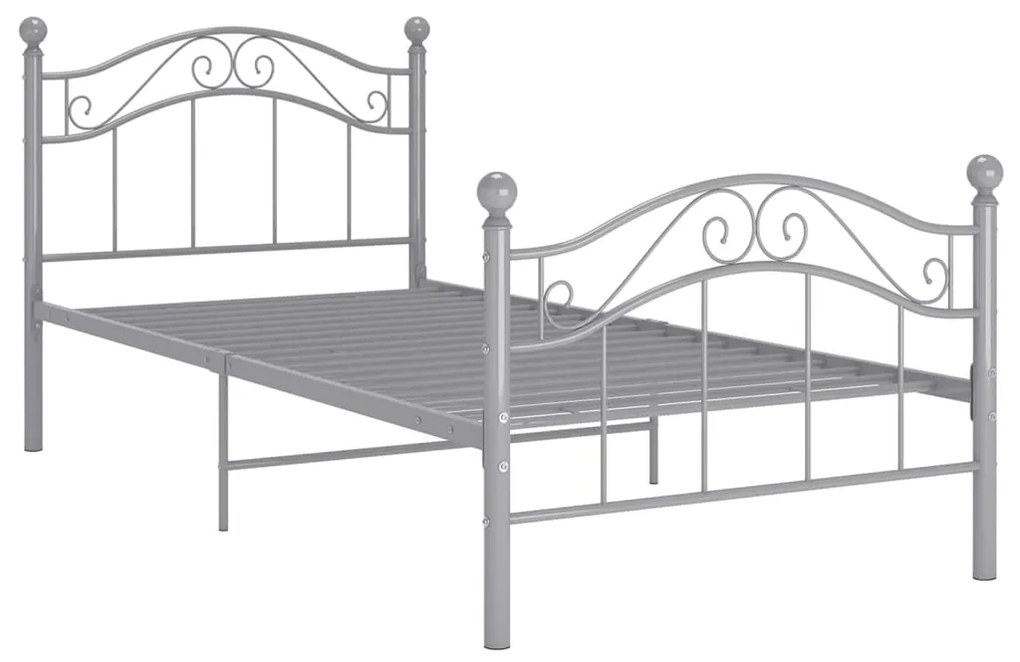 Giroletto grigio in metallo 90x200 cm