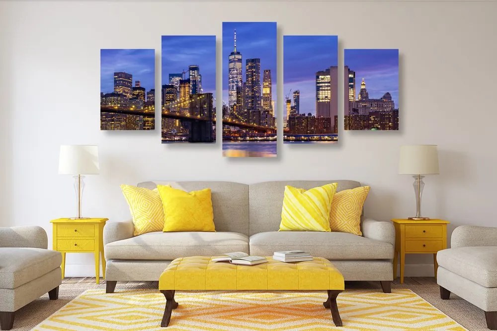 Quadri 5 pezzi – Ponte di Brooklyn