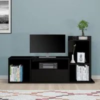 Homemania Mobile Porta TV Sumatra 120x30x30/65 cm Nero 439455