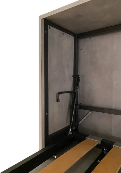 Letto a scomparsa orizzontale - KANDO singolo Noce