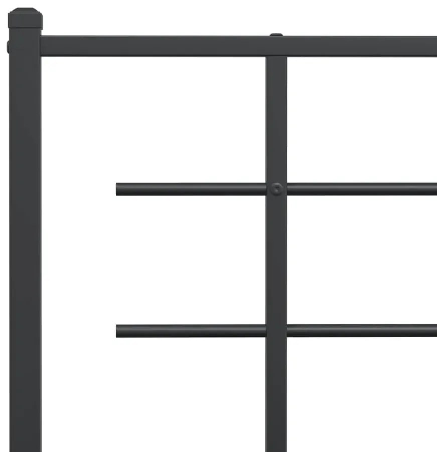 Testiera in metallo nero 180 cm