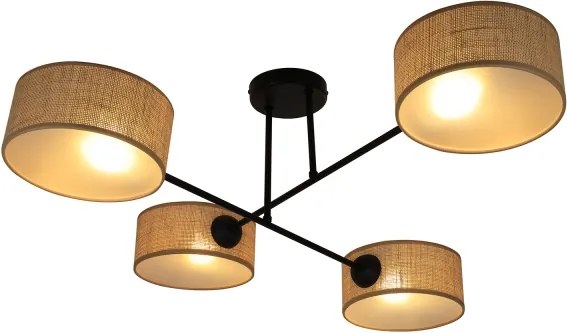 Brilagi - Plafoniera VIRGO 4xE14/40W/230V beige/nera