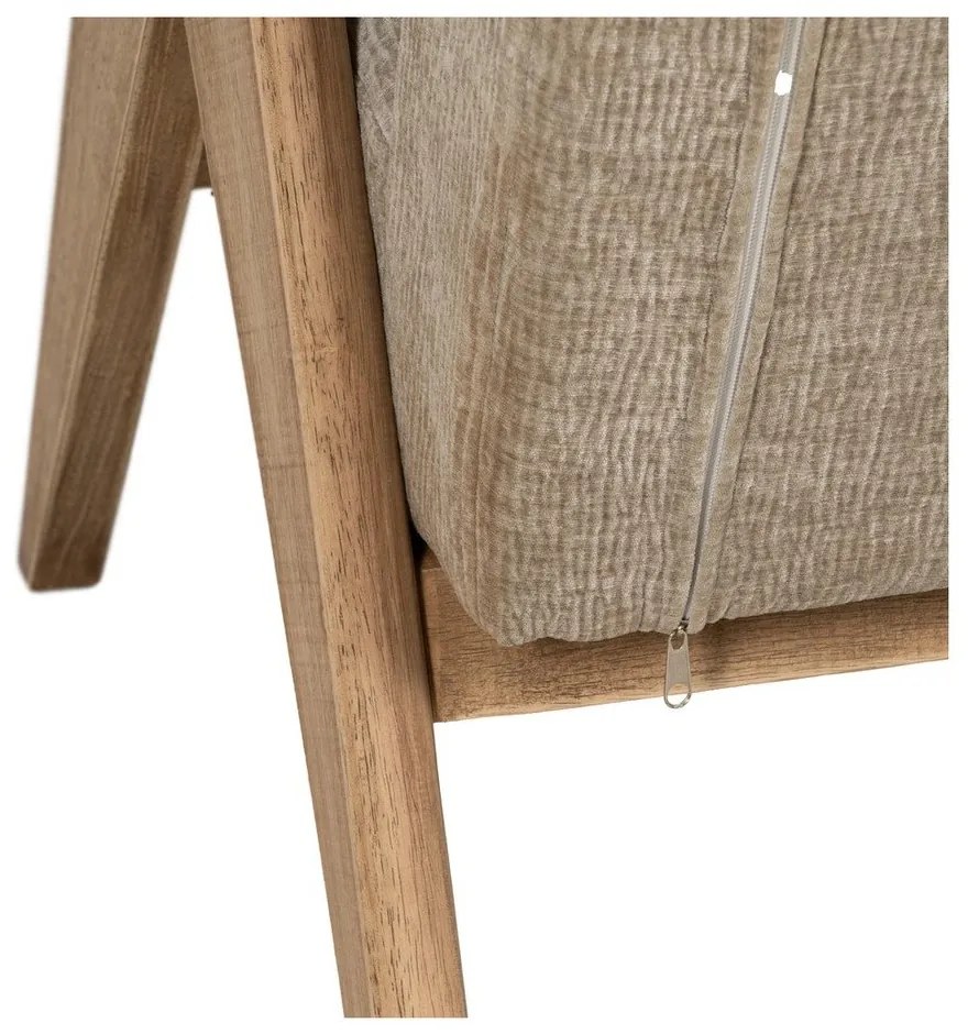 Divano beige con rivestimento in ciniglia 134 cm Rest – Ixia