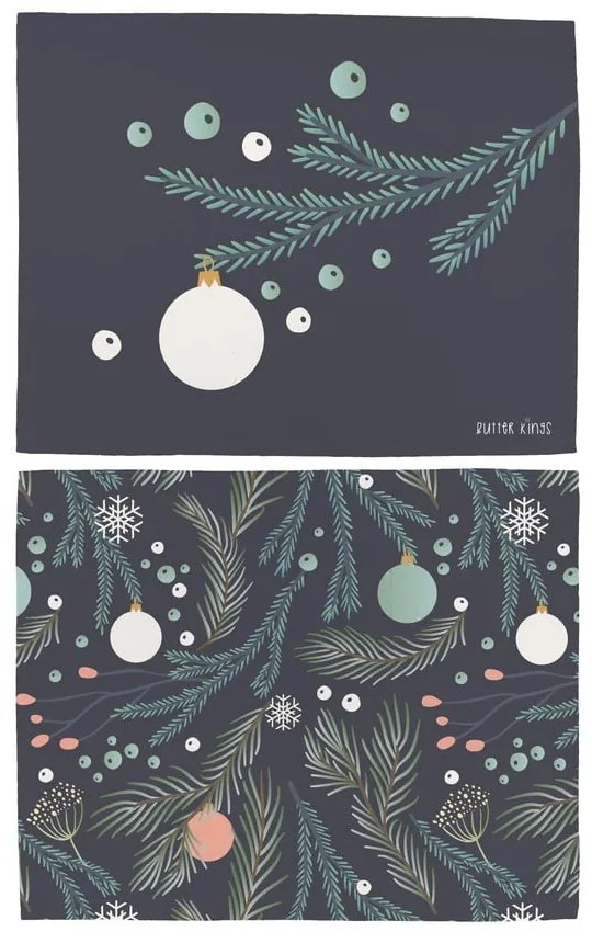 Tovagliette di stoffa con motivo natalizio in set da 2 35x45 cm Christmas Deco - Butter Kings