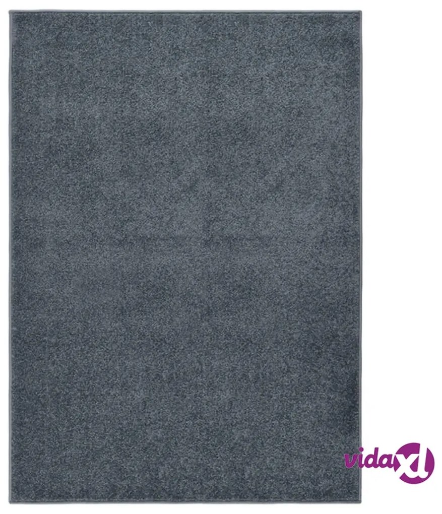 vidaXL Tappeto a Pelo Corto 120x170 cm Antracite
