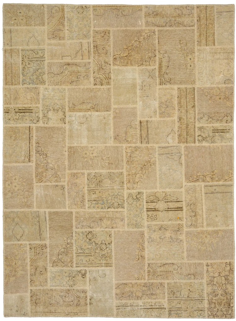 Patchwork Tappeto 250 x 180 Beige (Iran) Annodato A Mano