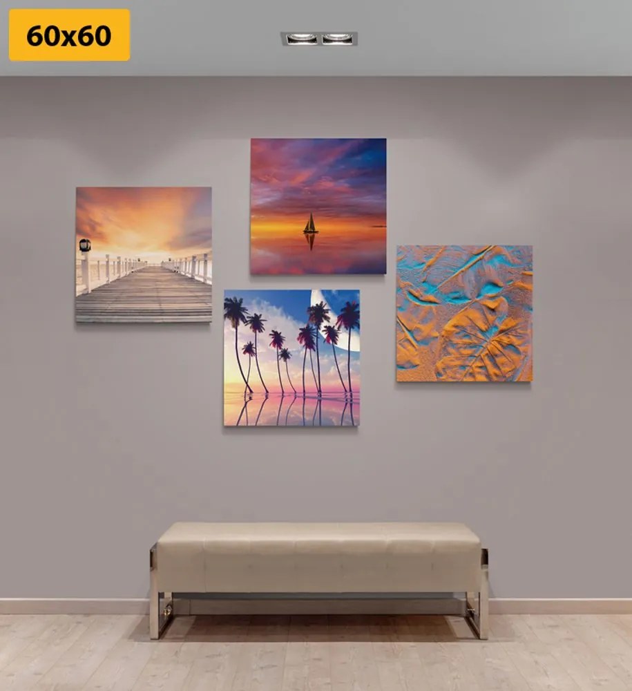 Set di quadri – Paesaggio marino in colori splendidi