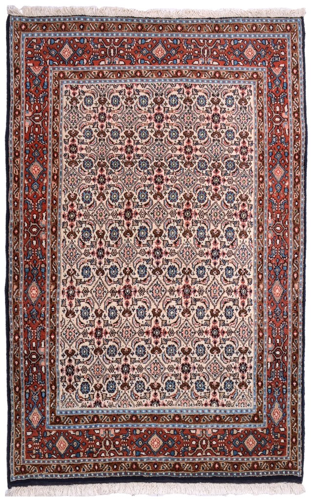 Moud Tappeto persiano 90x150 Beige (Iran) Annodato A Mano