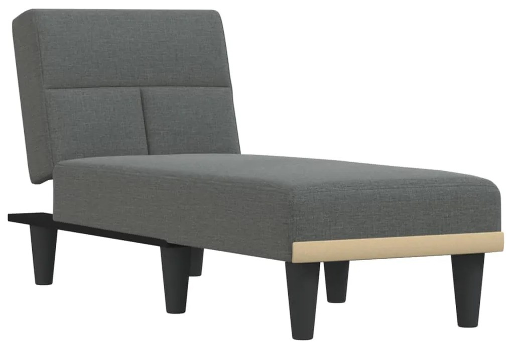 Chaise longue in tessuto grigio scuro