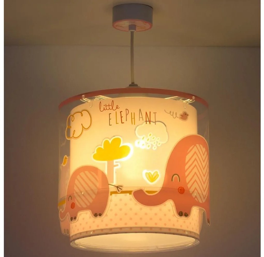 Dalber 61332S - Lampadario per bambini LITTLE ELEPHANT 1xE27/60W/230V