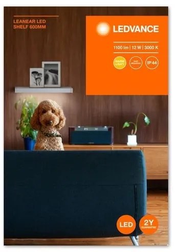 Ledvance - Mensola con illuminazione a LED LINEAR LED/12W/230V 60 cm IP44