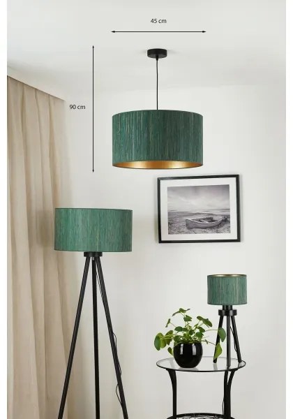 Brilagi - Lampadario a cavo BOSTON ROLLER 1xE27/15W/230V Ø45 cm verde/oro