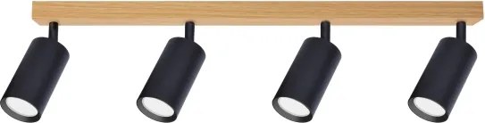 Brilagi - Faretto SELE 4xGU10/30W/230V nero/effetto rovere