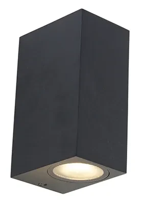 Set di 3 Lampade da Parete Smart Nere a 2 Luci IP44 - Baleno