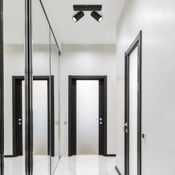 Globo 57911-2B - Luce Spot ROBBY 2xGU10/35W/230V nero