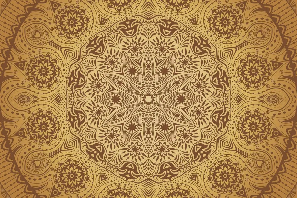 Carta da parati – Mandala decorativa con pizzo