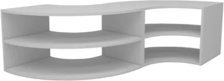 Mobile TV Ad Angolo Design Onda Con Ripiani Melissa Bianco