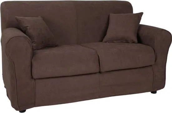 Divano 2 posti in tessuto sfoderabile VERONA 150 cm tinta unita MARRONE