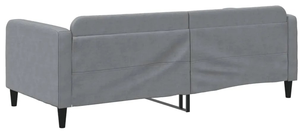 Letto da giorno grigio chiaro 90x200 cm in tessuto