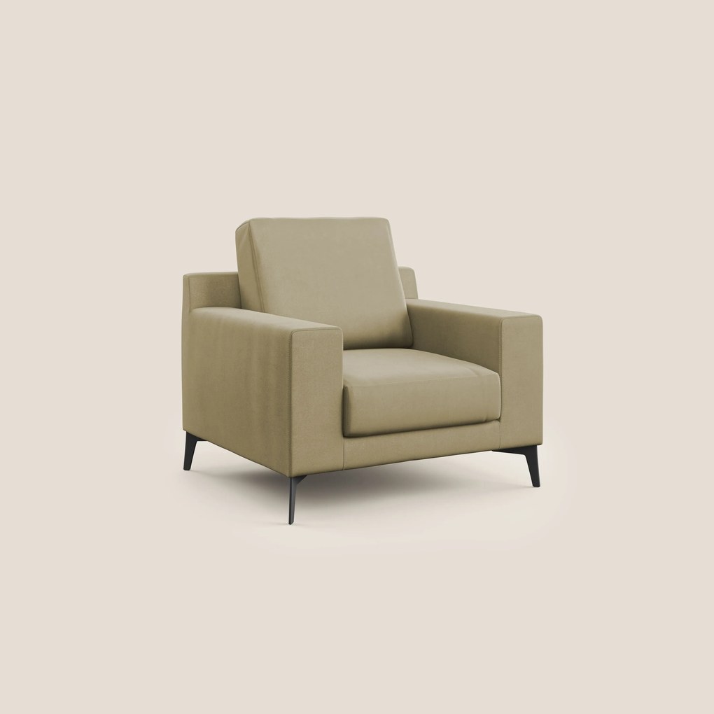Prestige poltroncina moderna in microfibra smacchiabile T11 beige