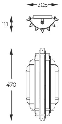 Zuma Line 003064-024601 - Lampada da parete ALEXANDRIA 2xG9/42W/230V dorata