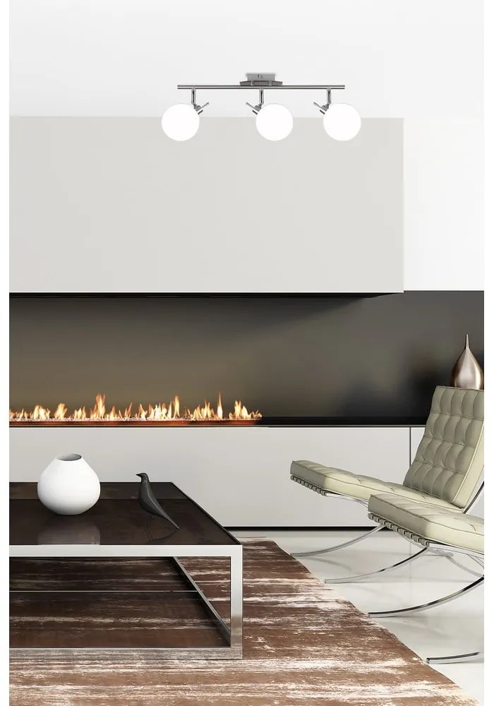 Lampada da soffitto in argento con paralume in vetro 12x62 cm Ghost - Candellux Lighting