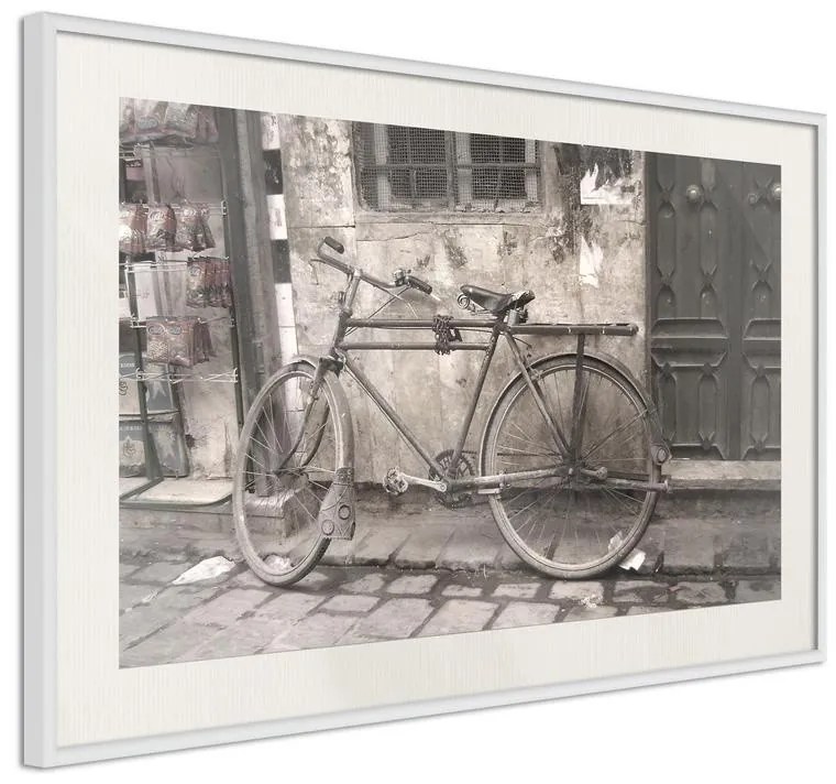 Poster  Old Bicycle  Cornice Quadri Cornice nera con pass-partout, Larghezza x Altezza Home decor 30x20