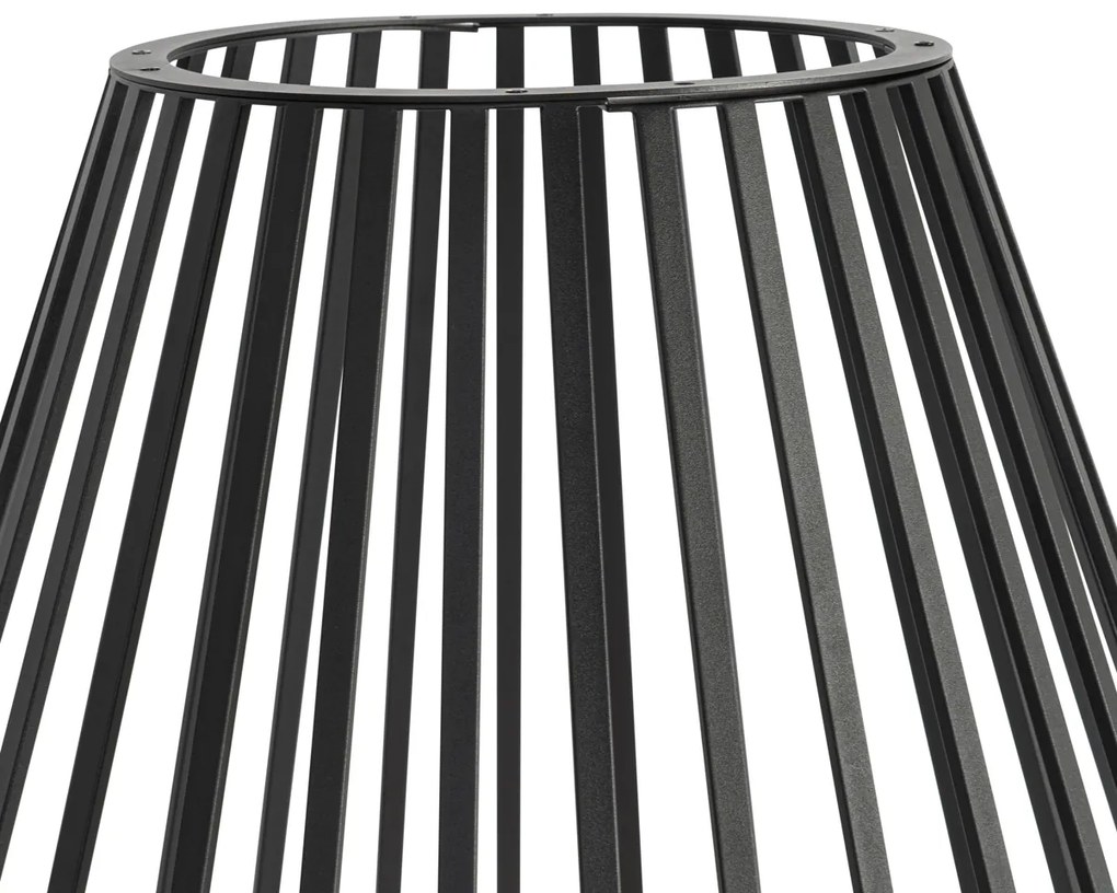 Lampada da terra di design nera con opale 110 cm - Angela
