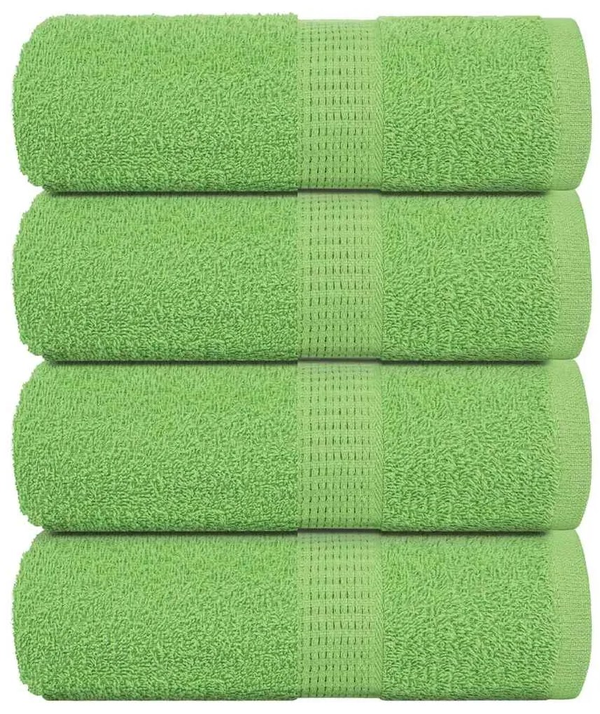 Asciugamani Per Sapone 4 Pz Verde Mela 30x30 Cm 360 G/m² Cotone /