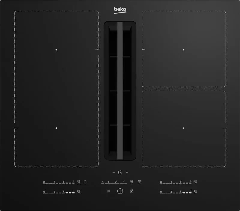 Beko HIXI64700UF Piano Cottura Piano cottura a induzione 4 Fornelli 60 cm Nero