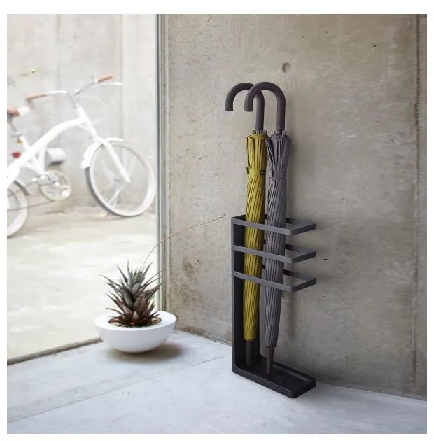 Portaombrelli nero Slim Layer - YAMAZAKI