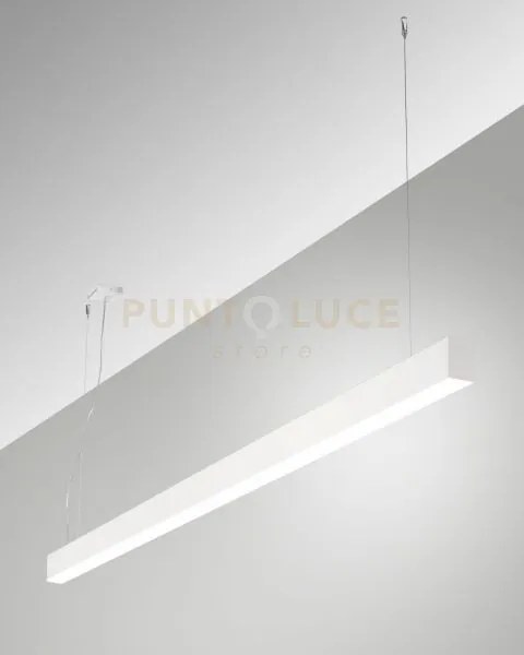 Millet sospensione bianca  4000k 3580lm 23w opale on/off ip40 100cm
