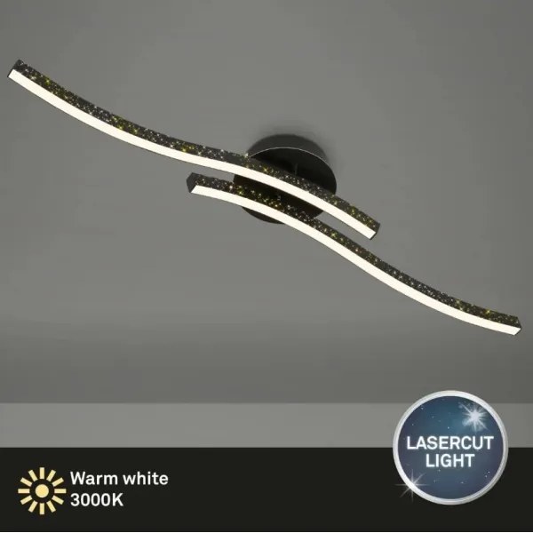 Briloner 3718-025 - Lampadario a plafone LED REY 2xLED/6W/230V nero