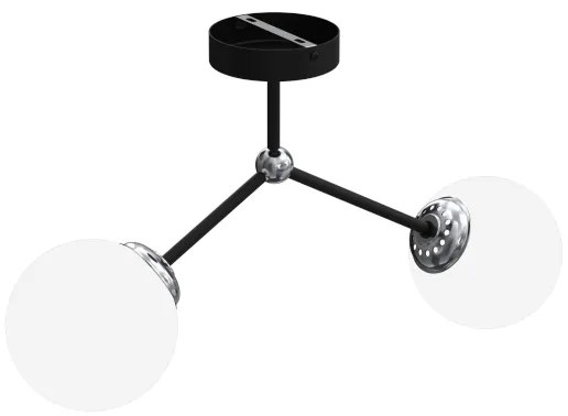 Lampadario a plafone  JOY 2xE14/40W/230V nero/cromato lucido