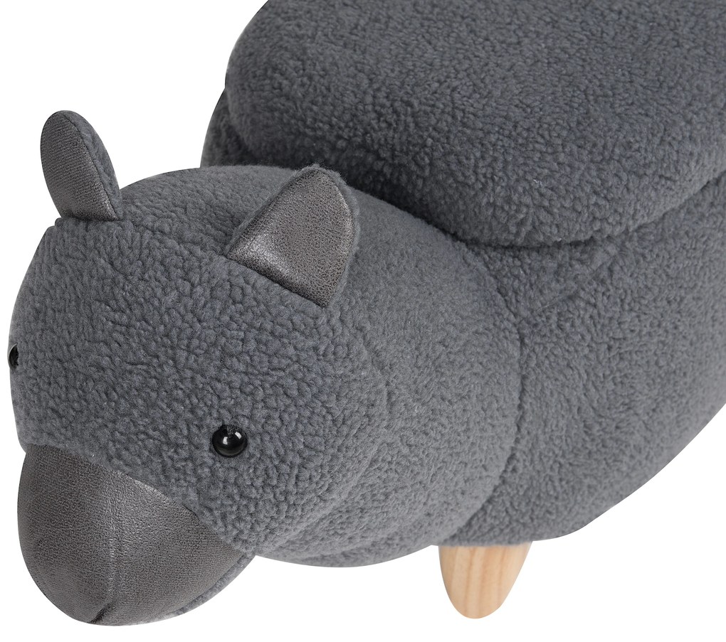 Pouf in tessuto grigio ALPACA Beliani