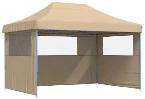 Tendone per Feste Pieghevole Pop-Up con 3 Pareti Beige