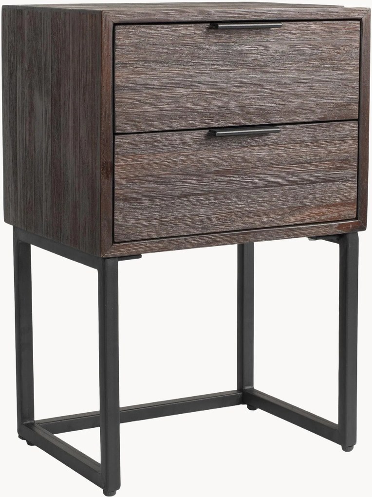 Comodino in legno di teak con cassetti Webster