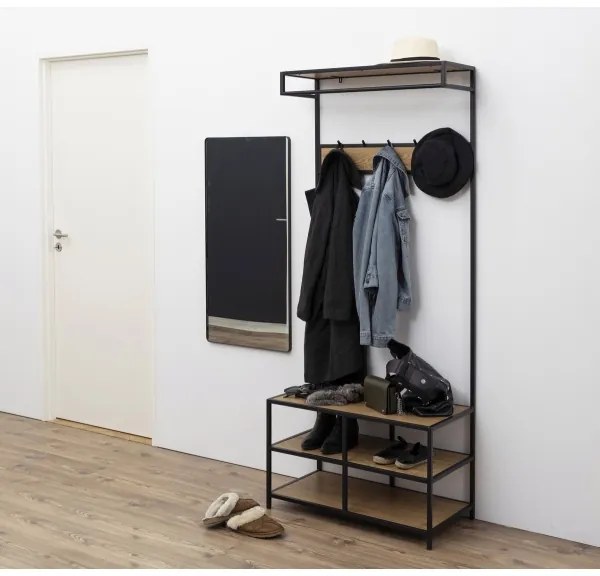 Parete del corridoio SARON quercia/nero