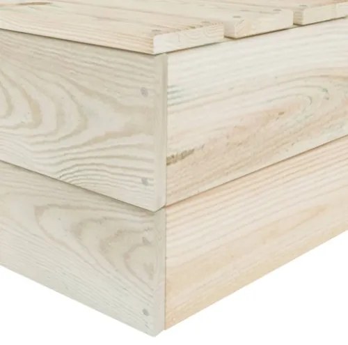 Set Divani da Giardino su Pallet 9 pz in Legno Abete Impregnato