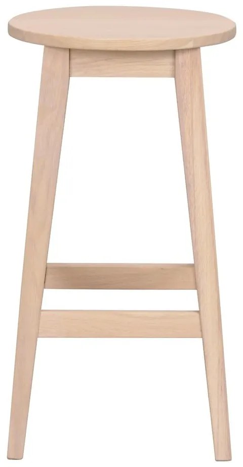 Sedia da bar di colore naturale in rovere massiccio (altezza della seduta 65 cm) Austin – Rowico