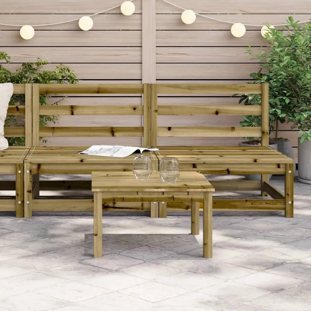 Divani giardino senza braccioli 2pz 70x70x67 cm pino impregnato